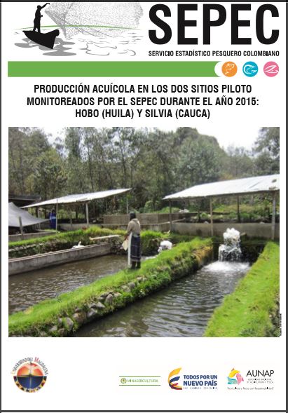Producción de acuicultura en dos sitios piloto 2015